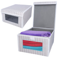 Organizer Do Szuflady Tekstylny Z Okienkiem 34X29X18 Cm Na Bieliznę Ubrania