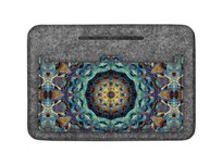 Organizer do torebki filcowy, szary, nadruk Barcelona – lekki, pojemny, kieszenie,praktyczny, marka Bertoni