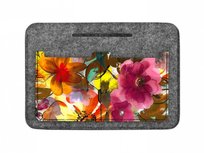 Organizer do torebki filcowy, szary, nadruk Garden – lekki, pojemny, kieszenie,praktyczny, marka Bertoni