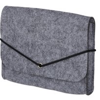 Organizer filcowy na akcesoria pokrowiec z gumką saszetka kopertowa szara