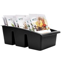 Organizer kuchenny VILDE SPICEBOX - 25x15x9 cm czarny pojemnik na przyprawy z przegródkami tworzywo do szuflady szafki zmywarka przechowywanie ziół akcesoria kuchenne. Vilde