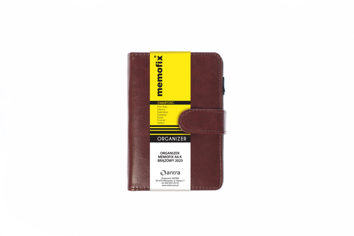 Organizer Memofix A6 K brązowy 2025 - Antra | Sklep EMPIK.COM