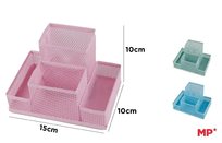 Organizer na biurko siatkowy metal 15x10cm MIX Inna marka