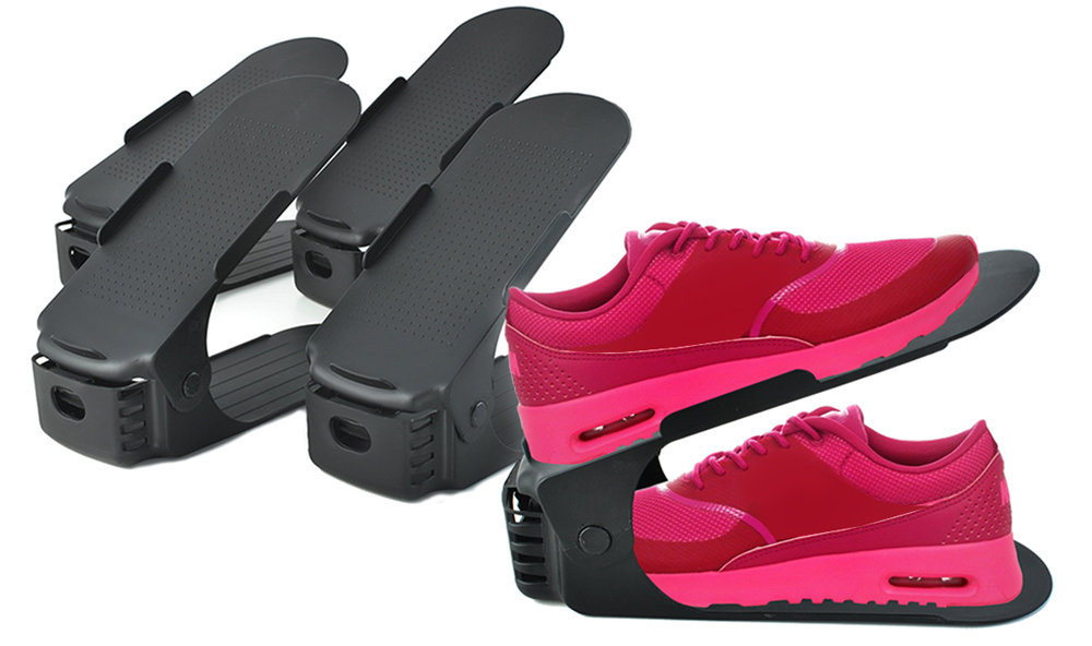 Organizer na buty do szafy ISO TRADE 5612, czarny, 5 sztuk