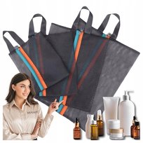 Organizer na kosmetyki podróżny do samolotu przezroczysty Zestaw 4w1 czarny