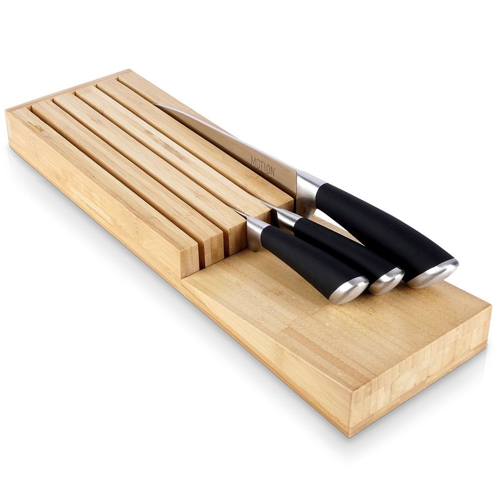 Фото - Підставки й тримачі для ножів Excellent Houseware Organizer na noże do szuflady drewniany 