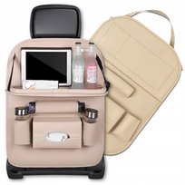 Organizer na oparcie do auta z kieszeniami uchwytami na kubek i stolikiem