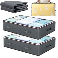 ORGANIZER NA POŚCIEL KOŁDRĘ UBRANIA DUŻY POKROWIEC POJEMNIK POD ŁÓŻKO 2SZT.