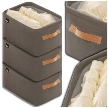 Organizer na ubrania 3szt zestaw organizerów sztywny do szafki pudełko - Edibazzar