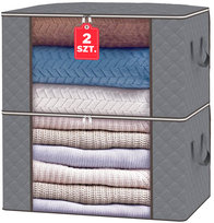 Organizer NA UBRANIA Pojemnik Na POŚCIEL KOŁDRĘ KOCE Pokrowiec XXL 40L DUŻY