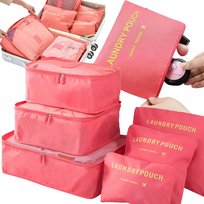 ORGANIZER PODRÓŻNY ZESTAW DO WALIZKI TORBY SZAFY KOSMETYCZKA ETUI 6SZT