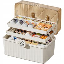 ORGANIZER POJEMNIK KASETKA PUDEŁKO APTECZKA DWUPOZIOMOWA NA LEKI TABLETKI