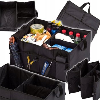 Organizer Samochodowy Do Bagażnika Duży Czarny 55X38X26 9 Kieszeni - DomoweHity24