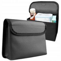 Organizer samochodowy na oparcie schowek podróżny na fotel czarny skórzany