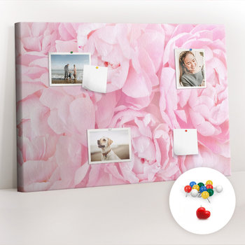Organizer, Tablica korkowa 100x70 cm + Kolorowe Pinezki - Kwitnące kwiaty - Coloray