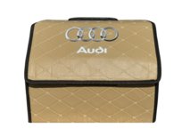Organizer/torba do bagażnika z logo AUDI beżowy, pikowana. Skóra PU