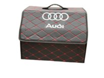 Organizer/torba do bagażnika z logo AUDI czarny, pikowana. Skóra PU