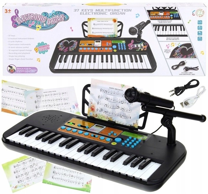 Фото - Музична іграшка Organki Keyboard Pianinko Z Mikrofonem Dla Dzieci