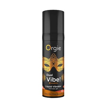 Orgie Dual Vibe! Kissable Liquid Vibrator, Wibrujący żel intymny, Sex On The Beach, 15ml - ORGIE