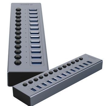 ORICO BT2U3-13AB Hub 13x USB-A 3.0 z włącznikami szary - Orico