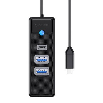 Orico Hub USB-C to 2x USB 3.0 + USB-C, 5 Gbps, 0.15m (Black) - Orico