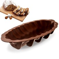 Orion Forma Foremka Do Pieczenia Chałki Babki Keksu Silikonowa Brązowa 41X20X7,5 cm