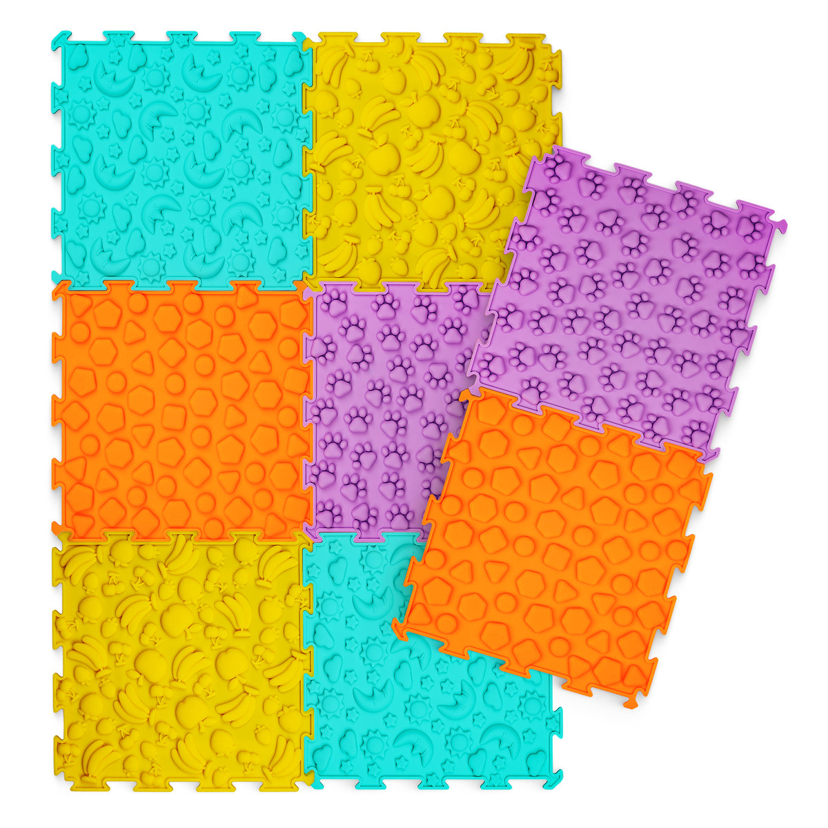 Ortopedyczna mata sensoryczna puzzle dla dzieci 8 szt. - 4FIZJO ...