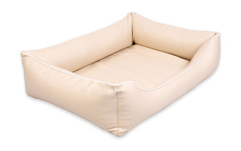 Ortopedyczne legowisko z ekoskóry Sofa Alicante Orthopedic dla psa Chihuahua 65x50 kolory beż/biały - Inna marka