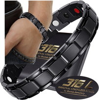 Oryginalna Czarna Zdrowotna Bransoleta Bransoletka Męska Magnetyczna Moc