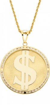 Oryginalna duża złota zawieszka dolar 585 14k - Rosanto