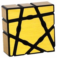 Oryginalna Kostka logiczna Yj Ghost Cube Gold + Podstawka Rubiks