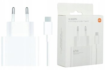 Oryginalna Ładowarka XIAOMI 67W + Kabel USB-C - producent niezdefiniowany