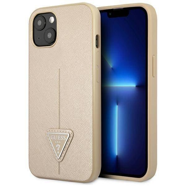 Guess Custodia Rigida Per IPhone 13 - Motivo Mimetico Nero A Righe Con Cinturino In Nylon - Protezione Urti E Graffi - Licenza Ufficiale Con Garanzia 1 Anno