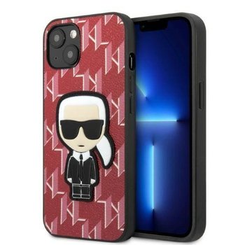 Oryginalne Etui Iphone 13 Mini Karl Lagerfeld Hardcase Monogram Ikonik Patch Czerwone - Karl Lagerfeld