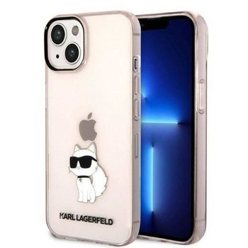 Oryginalne Etui IPHONE 14 PLUS Karl Lagerfeld Hardcase Ikonik Choupette (KLHCP14MHNCHTCP) różowe - Karl Lagerfeld