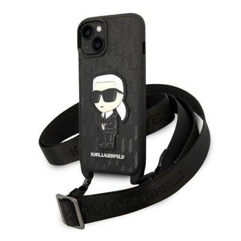 Oryginalne Etui Iphone 14 Plus Karl Lagerfeld Hardcase Monogram Ikonik Patch (Klhcp14Mstkmk) Czarne - Karl Lagerfeld