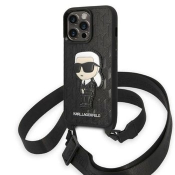 Oryginalne Etui Iphone 14 Pro Karl Lagerfeld Hardcase Monogram Ikonik Patch (Klhcp14Lstkmk) Czarne - Karl Lagerfeld