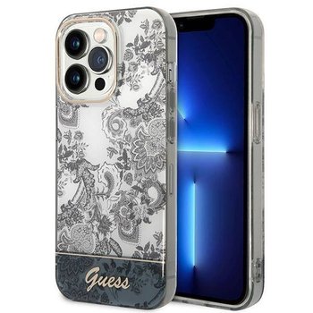 Oryginalne Etui IPHONE 14 PRO MAX Guess Hardcase Porcelain Collection (GUHCP14XHGPLHG) szare - GUESS