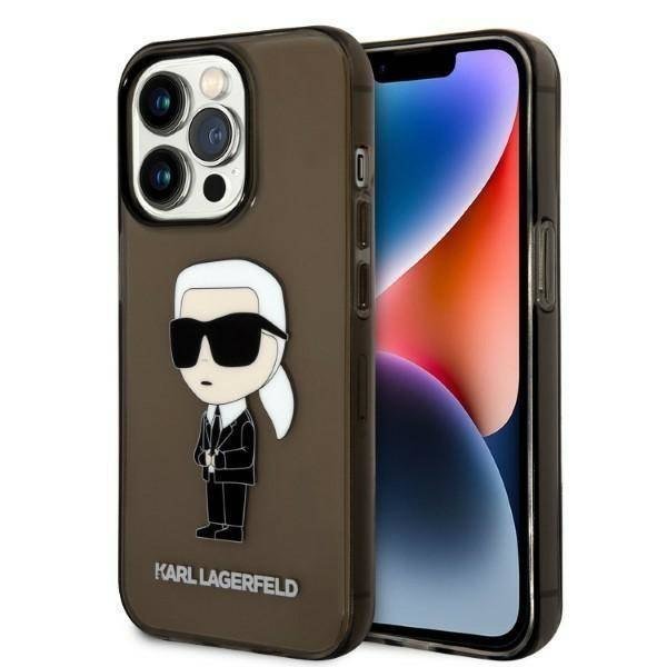 CG MOBILE Karl Lagerfeld Hülle Für IPhone 14 Pro – Silikon Hardcase Mit Karl & Choupette Motiv