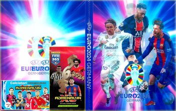 ORYGINALNE KARTY PANINI x12 FIFA 365 + DUŻY ALBUM PIŁKARSKI XXL EURO 2024 - Inna marka