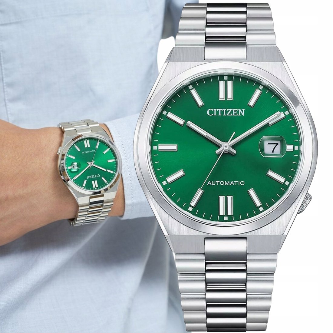 Oryginalny Citizen Nj0150 81X Tsuyosa Green Automatic Classic Sapphire oryginalny-citizen-nj0150-81x-tsuyosa-green-automatic-classic-sapphire
