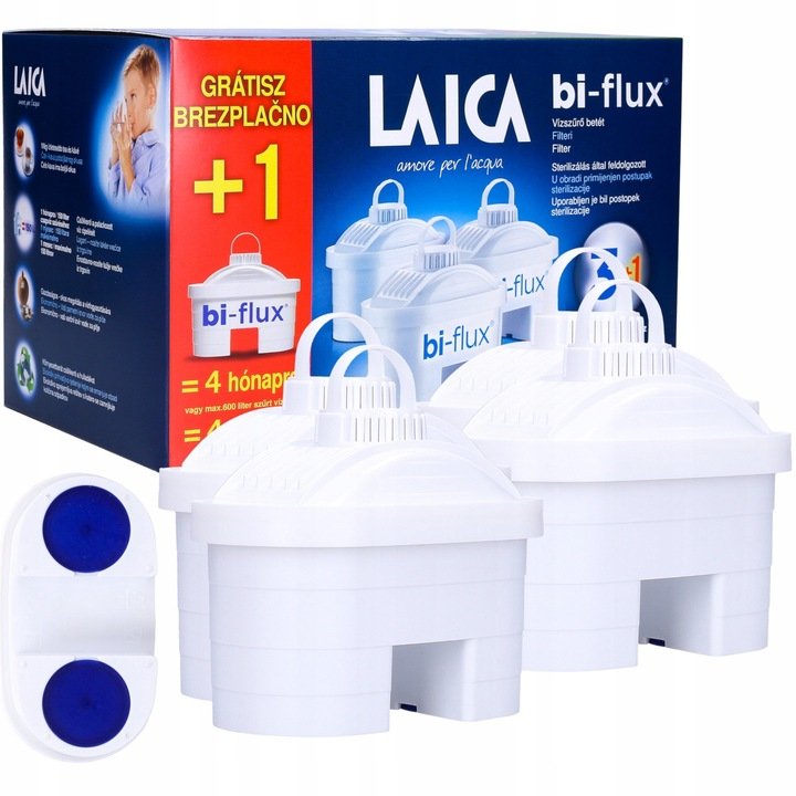 Oryginalny filtr Laica Bi-Flux do dzbanka Brita Dafi starsze modele - 4 szt