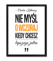 Oryginalny obraz plakat na prezent dla rodziny siostry brata Charles Kettering złoty akcent czarna rama 32x42 cm