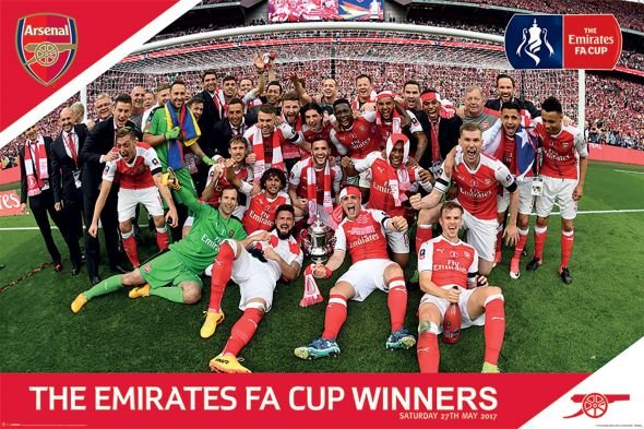 Oryginalny plakat na ścianę Arsenal FC FA Cup Winners do salonu 91,5x61 ...