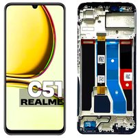 Oryginalny wyświetlacz LCD Ekran dotykowy do Realme C51 RMX3830 z ramką