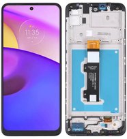 Oryginalny wyświetlacz LCD + ekran dotykowy Motorola Moto E40 XT2159 (Regenerowany) Ramka Czarny
