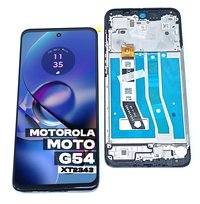 Oryginalny wyświetlacz LCD + ekran dotykowy Motorola Moto G54 XT2343 (Regenerowany) Ramka czarna