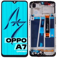 Oryginalny wyświetlacz LCD + ekran dotykowy Oppo A7 CPH1901 (Regenerowany) Ramka czarna
