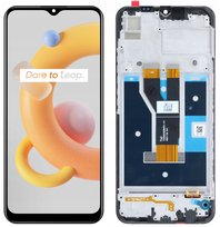 Oryginalny wyświetlacz LCD + ekran dotykowy REALME C11 2021 RMX3231 (Regenerowany) Ramka Czarny
