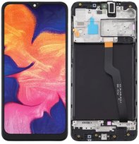 Oryginalny wyświetlacz LCD + ekran dotykowy Samsung SM-A105 Galaxy A10 (IPS) Ramka czarna